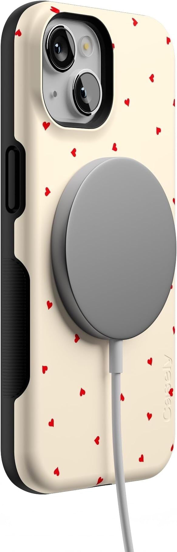 Casely iPhone 14 Case | Be Mine | Tiny Hearts | Compatible with MagSafe | Bold Protective Design