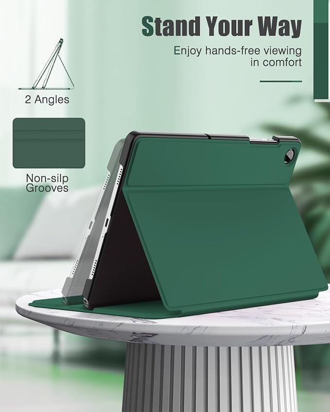 MoKo Case for Samsung Galaxy Tab A9 Plus 11-Inch 2023,Multi-Angle Viewing Slim Back Shell Protective Cover Case with Auto Wake/Sleep for Galaxy Tab A9+ Tablet SM-X210/SM-X216/SM-X218,Midnight Green