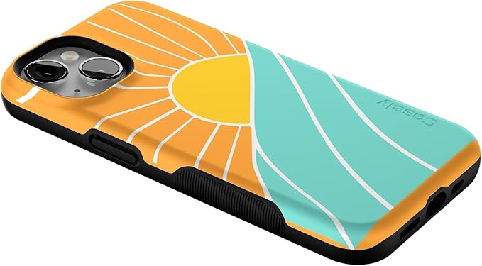 Casely iPhone 14 Case | Waves & Rays | Sunshine | Compatible with MagSafe | Bold Protective Design