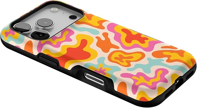Casely iPhone 17 Pro Case | Tropical Color Splash | Abstract Retro | Bold Protective Design | Compatible with MagSafe
