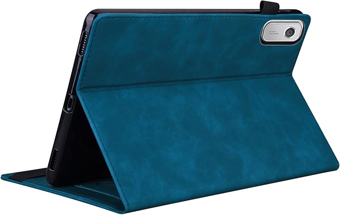 Case for Lenovo Tab M9 HD (9.0 inch) TB-310FU Tablet Premium PU Leather Protective Case Folio Flip Business Case Tablet Sleeve with Card Pocket Pen Holder, Peacock Blue
