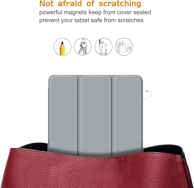 Case for Lenovo Tab P12 12.7 Inch 2023 Tablet, Smart Soft TPU Back Shell Cover with Auto Wake/Sleep Function,Gray