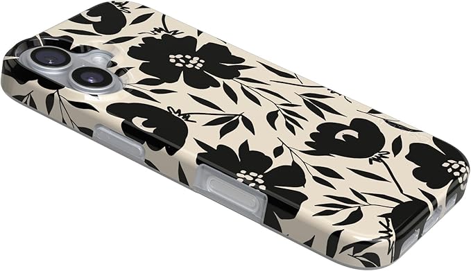Casely iPhone 17 Case | Dark Fantasy | Contrast Floral | Compatible with MagSafe | Classic Ultra Slim Design