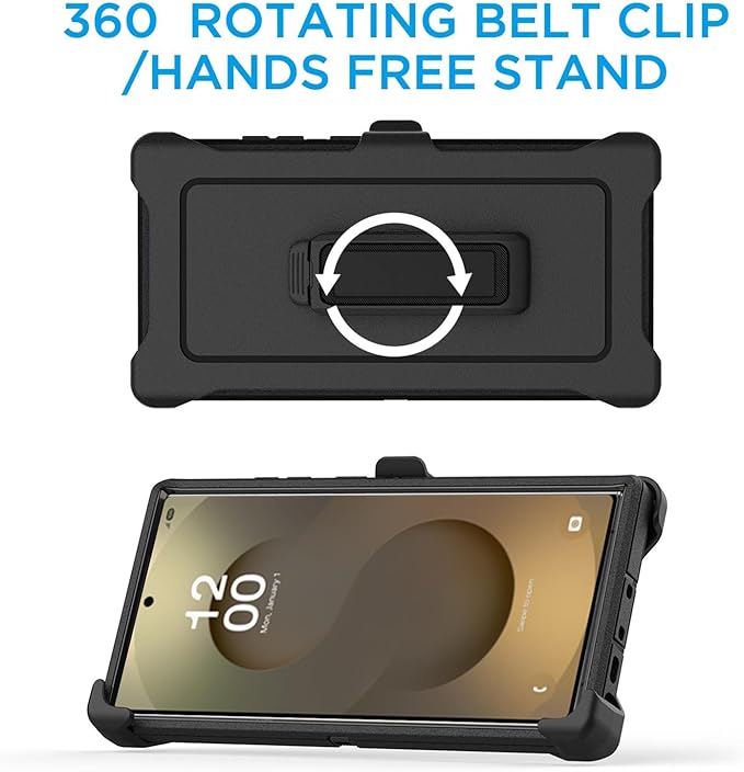 AICase Belt-Clip Holster Case for Samsung Galaxy S25 Ultra 6.9",Heavy Duty Drop Protection Full Body Rugged Shockproof/Drop Proof/DustProof Military Grade Tough Durable Cover for S25 Ultra 2025