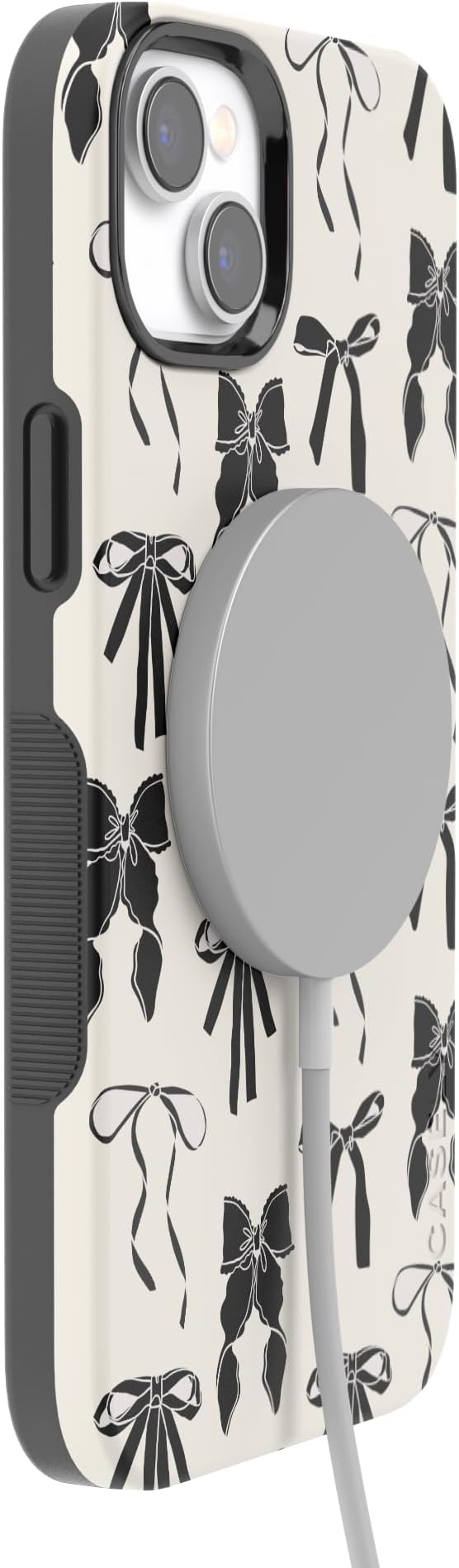 Casely iPhone 14 Case | Goth Girlie | Black Bows Coquette | Compatible with MagSafe | Bold Protective Design