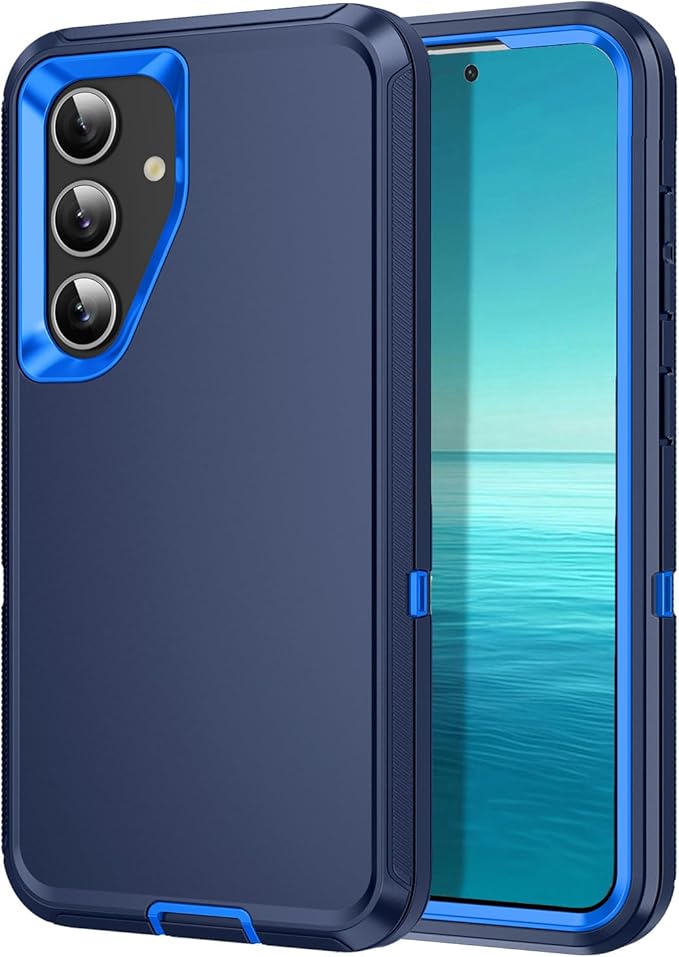 for Galaxy S25 FE 5g Case,Shockproof Dropproof Dustproof 3-Layer Full Body Protection Rugged Heavy Duty High Impact Hard Cover Case for Galaxy S25 fe,Dark Blue