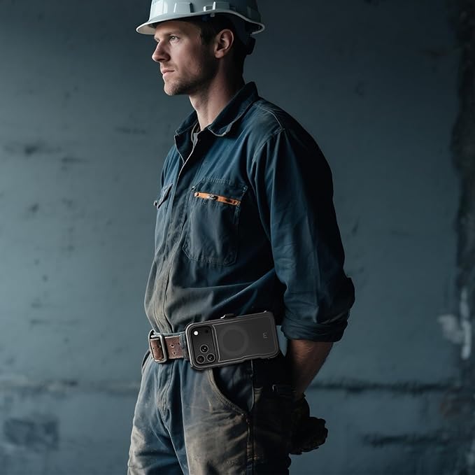 M MYBAT PRO For iPhone 17 Pro Max Case with Belt Clip Holster, Maverick Series 17 Pro Max Case[Compatible with Magsafe]w/Screen Protector,Anti-Drop,with 360°Rotating Kickstand,Heavy Duty Protection