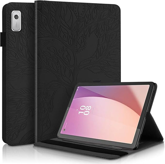Case for Lenovo Tab M9 9.0 inch (TB-310FU, 2023 Released)，Slim Folding case Lightweight PU Leather Cover Flip Stand Shell with Card Holder for Lenovo Tab M9 9" 2023 Android Tablet-Black