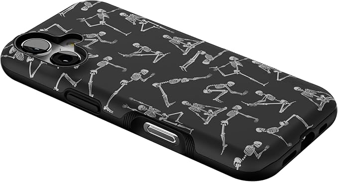 Casely iPhone 17 Case | Corpse Pose | Skeleton Yoga | Bold Protective Design | Compatible with MagSafe