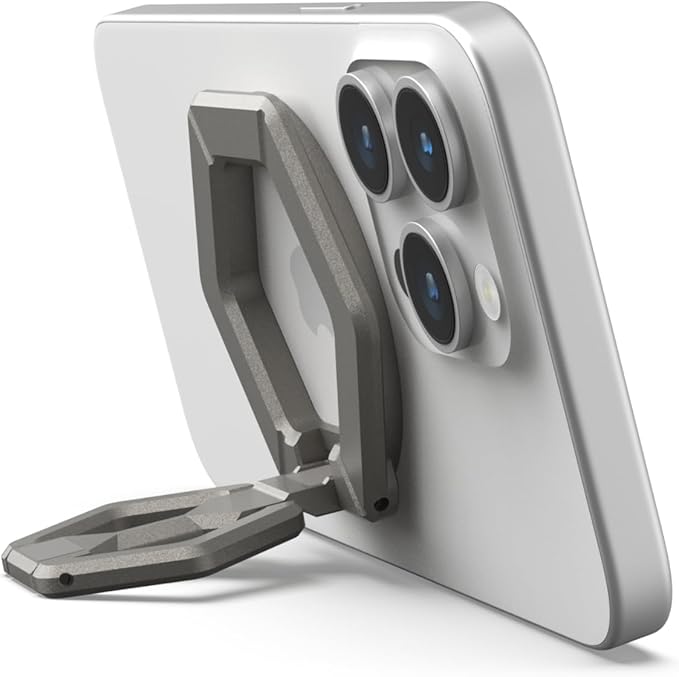 URBAN ARMOR GEAR UAG Magnetic Phone Ring Stand Compatible with MagSafe Magnet, Removable Metal Finger Ring Grip & 360 Rotation Adjustable Kickstand for iPhone 17, Galaxy S25, Titanium