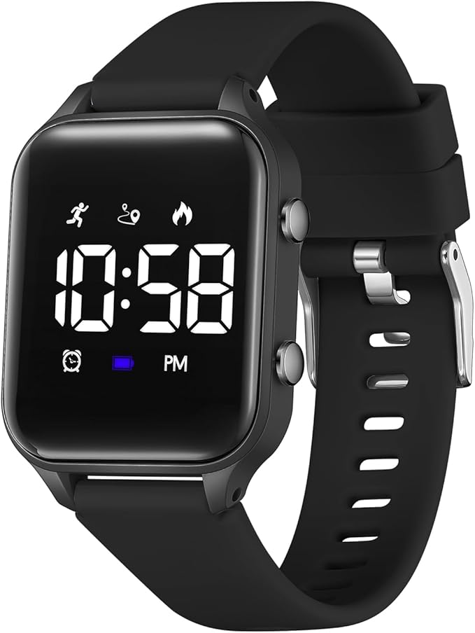 Kids Digital Watches for Boys Girls, Sports Watch with Fitness Tracker, Pedometer, Alarm Clocks, Stopwatch, No App Needed Waterproof Kids Watch, Gift for Teens Student Girls Boys Ages 5-14