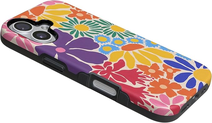 Casely iPhone 17 Case | Flower Patch | Multi-Color Floral | Compatible with MagSafe | Bold Protective Design