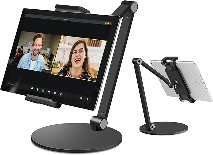 Surface Pro Stand, iPad Pro 12.9 Holder, Multi-Angle Adjustable Tablet Stand Holder for 4.7''- 13'' Screen Microsoft Surface Pro Series, iPad Pro 11/12.9, iPad, mini, Air and More (Black)