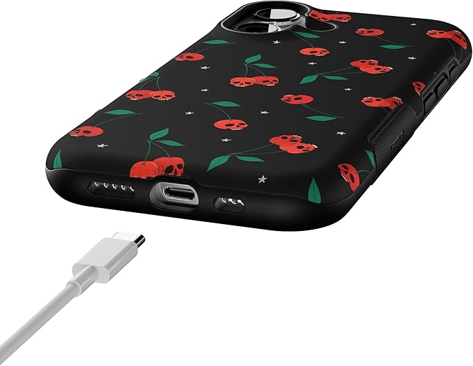 Casely iPhone 17 Case | Sweet Revenge | Cherry Skulls | Bold Protective Design | Compatible with MagSafe
