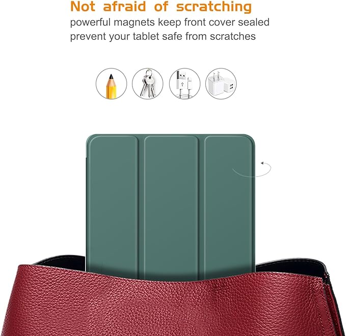 Case for Lenovo Tab P12 12.7 Inch 2023 Tablet, Smart Soft TPU Back Shell Cover with Auto Wake/Sleep Function,Green