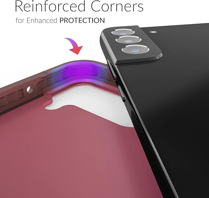 Crave Galaxy S22+ Slim Guard Case, Berry Shockproof Bumper for 6.6" Samsung S22 Plus