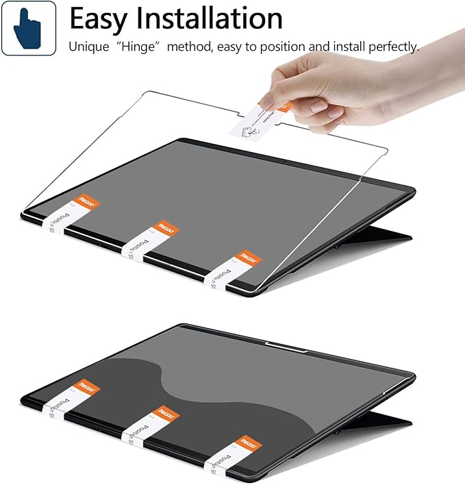 Megoo Glass Screen Protector for Surface Pro 11 13inch 2024, 9H/ Easy Installation/Scratch Resistant/Surface Pen compatible, Also for Microsoft Surface Pro 10/9/8/X