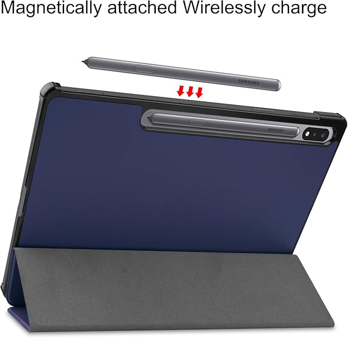 Smart Case for Galaxy Tab S9 Plus, Ratesell Lightweight Trifold Stand Smart Case Cover with Auto Wake/Sleep for Samsung Galaxy Tab S9 Plus / S9+ SM-X810 / SM-X816 / SM-X815 Navy Blue