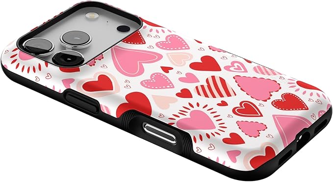 Casely iPhone 17 Pro Case | Love Struck | Heart Stickers | Bold Protective Design | Compatible with MagSafe