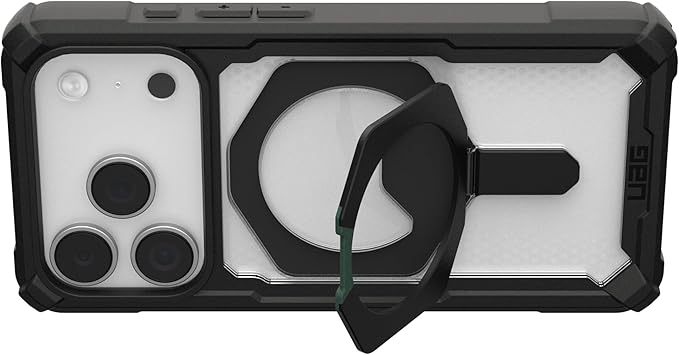 URBAN ARMOR GEAR UAG Designed for iPhone 17 Pro Case with Kickstand Plasma XTE - Compatible with MagSafe Transparent Military Grade Protective Cover, Black/Clear