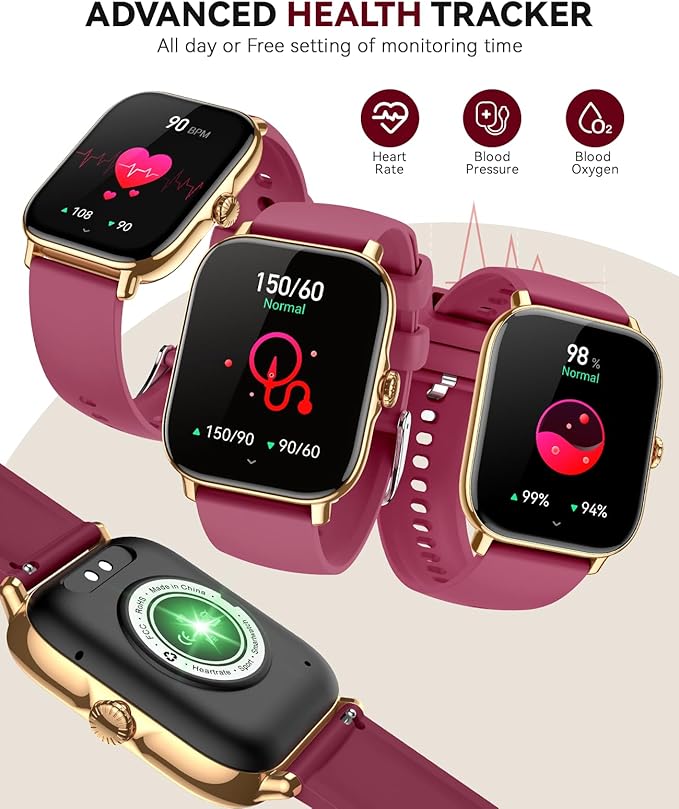 Smart Watch for Women Men- Answer/Make Call, 2025 IP68 Waterproof Fitness Step Sleep Tracker Watch with Monitor Activity Counter Smartwatch for Andriod iPhone iOS Samsung Compatible