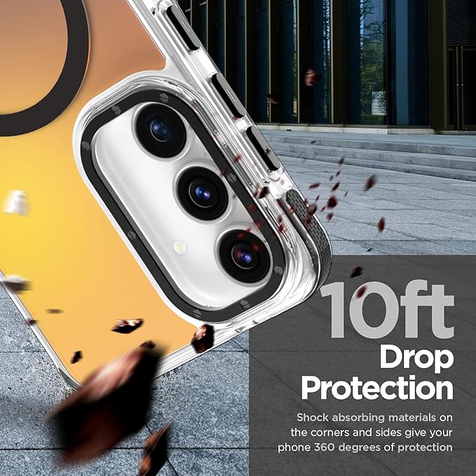 MOWIME Magnetic Case for Samsung Galaxy S25 FE 5G [Compatible with Magsafe] [Cute Fashion Fluorescent Design] [1 Screen Protector] Slim Translucent Matte Case for Galaxy S25 FE 5G 6.7", Black