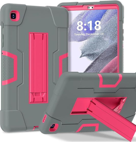 case for Samsung Galaxy Tab A7 Lite Case 2021, Tab A7 Lite 8.7 Inch Case 3 in 1 Heavy Duty Rugged Shockproof Cover for Galaxy Tab A7 Lite 8.7 SM-T220/T225, Gray/Rose Red