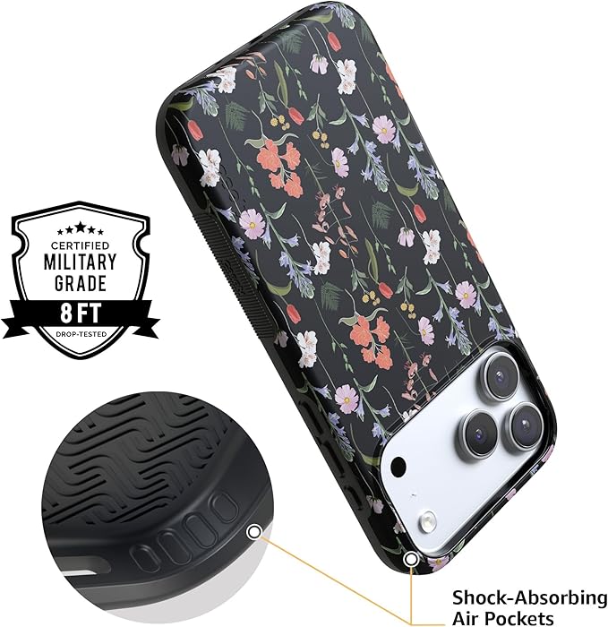 Casely iPhone 17 Pro Case | Secret Garden | Mixed Floral | Compatible with MagSafe | Bold Protective Design