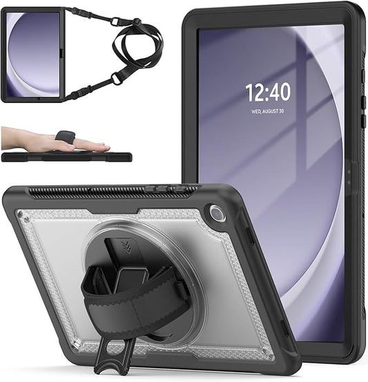 ZenRich Case for Samsung Galaxy Tab A9 Plus / A9+ 5G 11" 2023 (SM-X210/X216/X218),Heavy Duty Shockproof Protective Case with 360 Rotating Kickstand Hand & Shoulder Belt for Galaxy Tab A9 Plus 11 inch