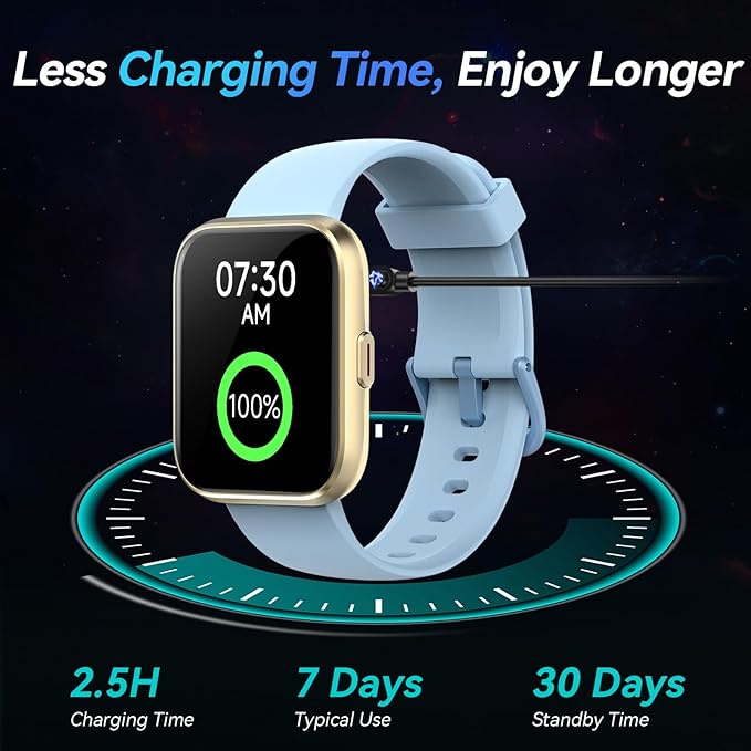 Fitpolo Smart Watches for Men/Women, 1.8'' Alexa Built-in Fitness Tracker Watch with Bluetooth Calls, IP68 Waterproof, Heart Rate/Sleep/SpO2/Stress Monitor, 110 Sport Modes for Android & iPhone