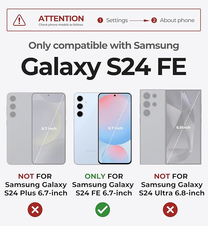 Dexnor for Samsung Galaxy S24 FE Case with Camera Cover & Adjustable Kickstand & Built-in Screen Protector, Magnetic Rugged Shockproof Bumper Cases Heavy-Duty Magnetic Protective Cover,Phantom Purple