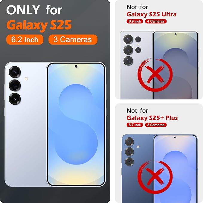 SHIELDON Case for Galaxy S25 6.2", Genuine Leather Wallet Magnetic Case with RFID Blocking Card Holder Kickstand Shock Absorbing Protective Cover Compatible with Galaxy S25 5G 2025 - Nappa Royal Blue