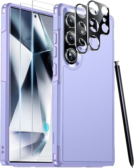 Red2Fire for Samsung Galaxy S24 Ultra Case, [Military Grade Drop Protection] Non-Slip Heavy Duty Full Body Shockproof Protection Phone Case for S24 Ultra Case 6.8 inch, Purple