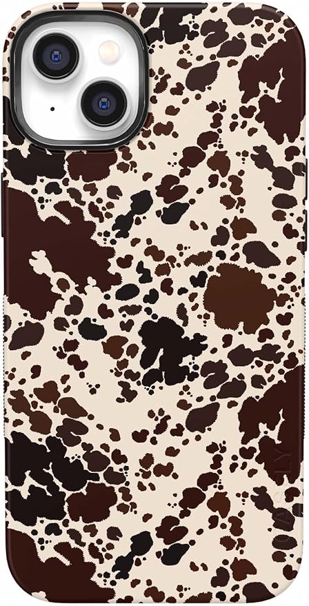 Casely iPhone 14 Case | Cowgirl Envy | Cow Print | Compatible with MagSafe | Bold Protective Design