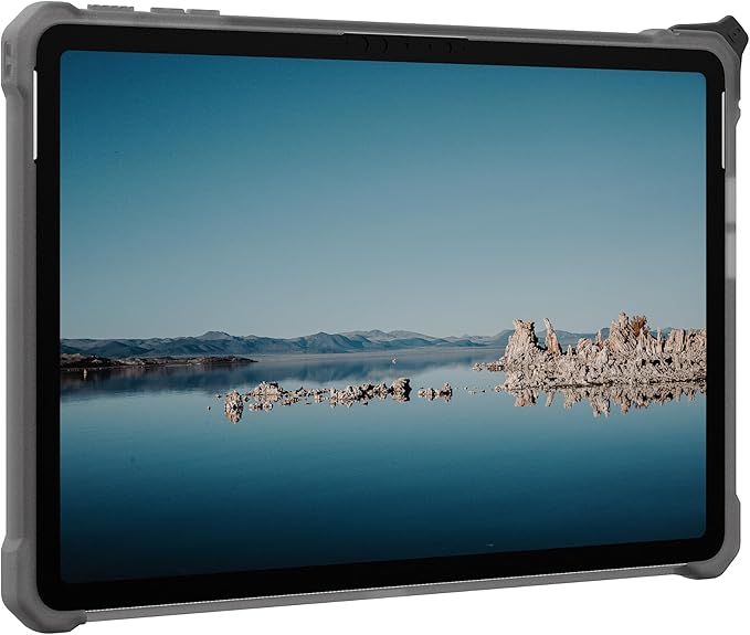 URBAN ARMOR GEAR UAG Designed for Microsoft Surface Pro 1st Edition 12" Case - Rugged Transparent Clear Protective Cover with Multi-Angle Built-in Kickstand & Pen Holder Military Grade, Plyo Ice/Ash