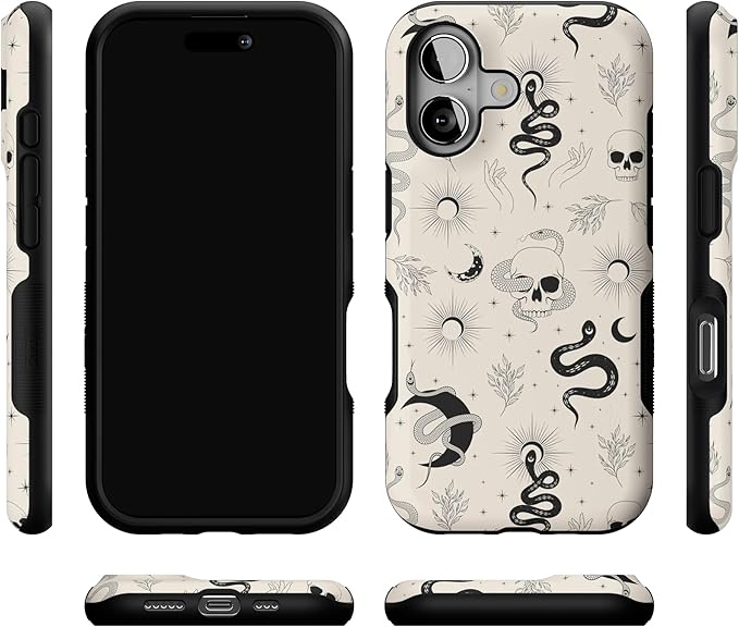 Casely iPhone 17 Case | No Further Explanation | Snakes & Skulls | Bold Protective Design | Compatible with MagSafe