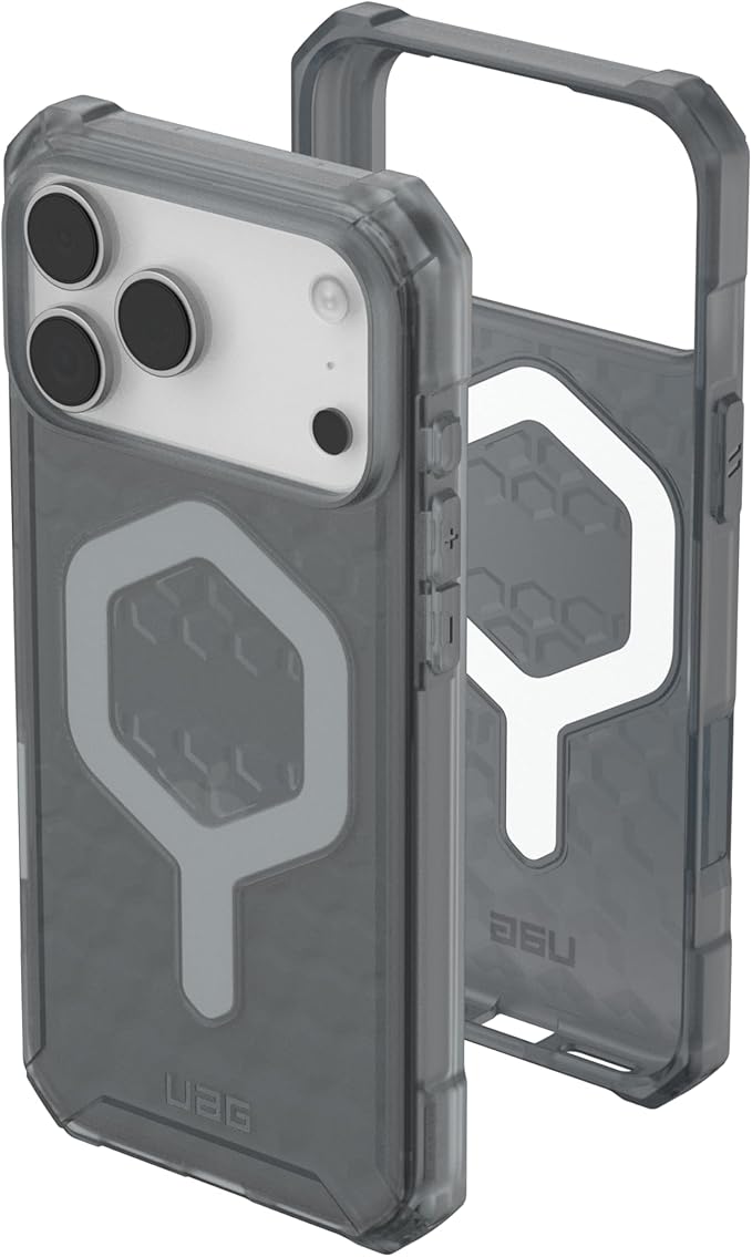 URBAN ARMOR GEAR UAG Designed for iPhone 17 Pro Max Case Essential Armor - Compatible with MagSafe Translucent Military Grade Protective Cover, Ash