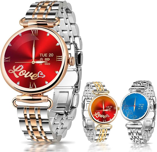 Smart Watches for Women (Answer/Make Calls), 1.28” Fitness Tracker Watch with Heart Rate/Blood Pressure/Sleep Monitor, Android Phones iPhone Compatible Christmas Birthday Gifts for Women