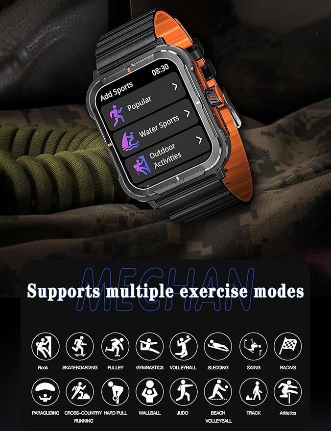 Smart Watch (Answer/Make Calls), 1.83" Smart Watches for Men Women Digital Watch Fitness Tracker with 100+ Sport Modes Heart Rate Monitor Watch for iOS Android Phones Waterproof