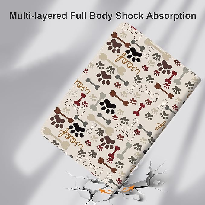 Case for Samsung Galaxy Tab A9 Plus 11 inch 2023，Slim Fit Foldable Standing Cover Case with Auto Sleep/Wake for Galaxy Tab A9+ 11’2023 (SM-X210/X216/X218)，Cute Dog Paw Print