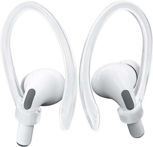 2 Pairs AirPods Ear Hooks for AirPods Pro 3, AirPods Pro 2, AirPods Pro, AirPods 4, 3, 2 & 1, Upgraded Anti Slip Sports Clip Hooks for AirPods 1, 2, 3, 4,Pro, Pro 2, Pro 3 – Transparent