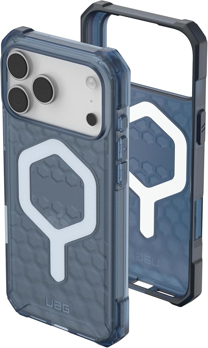 URBAN ARMOR GEAR UAG Designed for iPhone 17 Pro Max Case Essential Armor - Compatible with MagSafe Translucent Military Grade Protective Cover, Cloud Blue