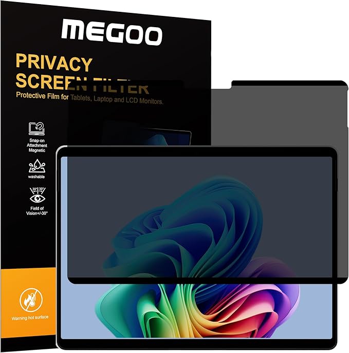 Megoo Privacy Screen Protector for Surface Go 4/3/2/1 10.5 Inch, Anti-Spy, Anti-Glare, Blue Light & UV Blocking, Magnetic Nano Technology, Removable Design