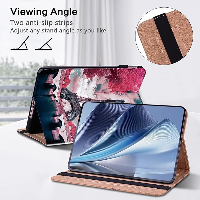 ALILANG Case for Samsung Galaxy Tab A9 Plus 11 Inch Case 2023 with Stylus, Shockproof Folding Stand Cover for Samsung Tab A9+ (SM-X210/X216/X218) Tablet Cases -Iron Tower