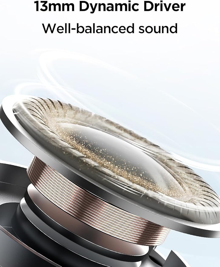 1MORE Q10 Wireless Ear Buds, Bluetooth 5.3 Half in-Ear Wireless Earbuds with Charging Case, Deep Bass Stereo Headphones, Dual Mics, 26H Playtime, one Step-Pairing, IPX4 Waterproof Earphones, Blue