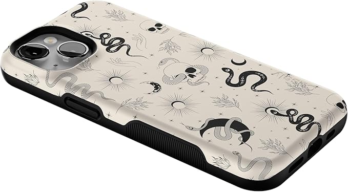 Casely iPhone 14 Case | No Further Explanation | Snakes & Skulls | Compatible with MagSafe | Bold Protective Design