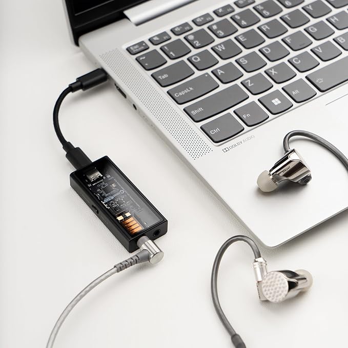 M15i Headphone Amplifier [MFi Certified] Portable USB C DAC Amps with 4.4mm and 3.5mm Dual Outputs Supports PCM 768kHz/DSD512 High Resolution Lossless for Smartphones/PC/Laptops