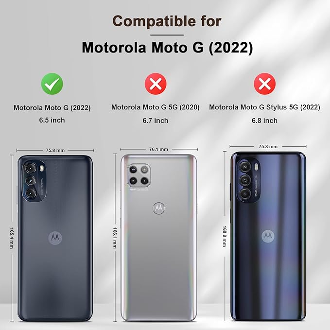 Jasonyu Flip Wallet Case for Moto G 5G (2022),Leather Magnetic Folio Cover with Card Holder,Kickstand - TPU Shockproof Durable Protective Phone Case,Brown