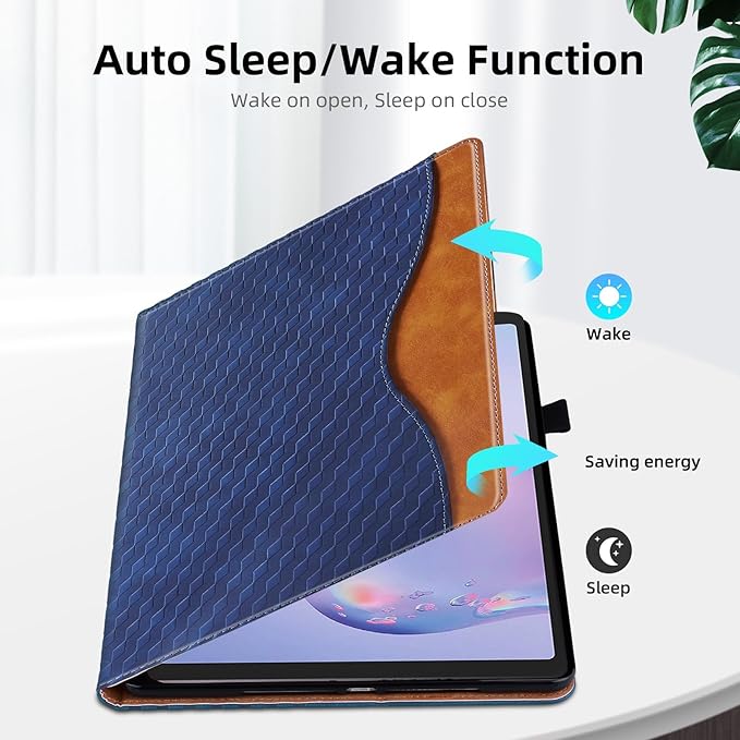 Case for Samsung Galaxy Tab A 8.4 2020 Model SM-T307 Multi-Angle Stand Folio Cover PU Leather with Card Pocket Tab T307 Case,Blue