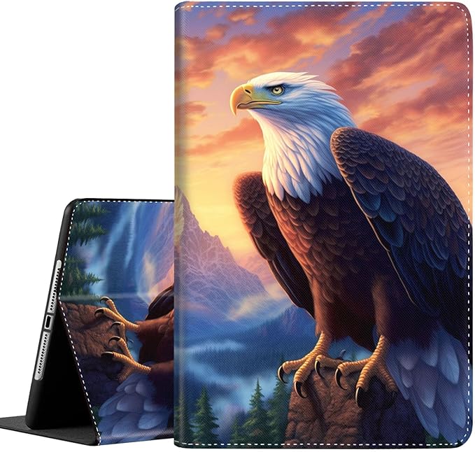 Case for Galaxy Tab A9 Plus ， Auto Sleep/Wake Multi-Angle Viewing Slim Folio Stand Cover for Samsung Galaxy Tab A9+/A9 Plus 11 Inch 2023 (SM-X210/X216/X218), Bald Eagle